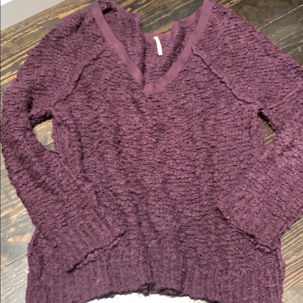 Free People wide neck sweater